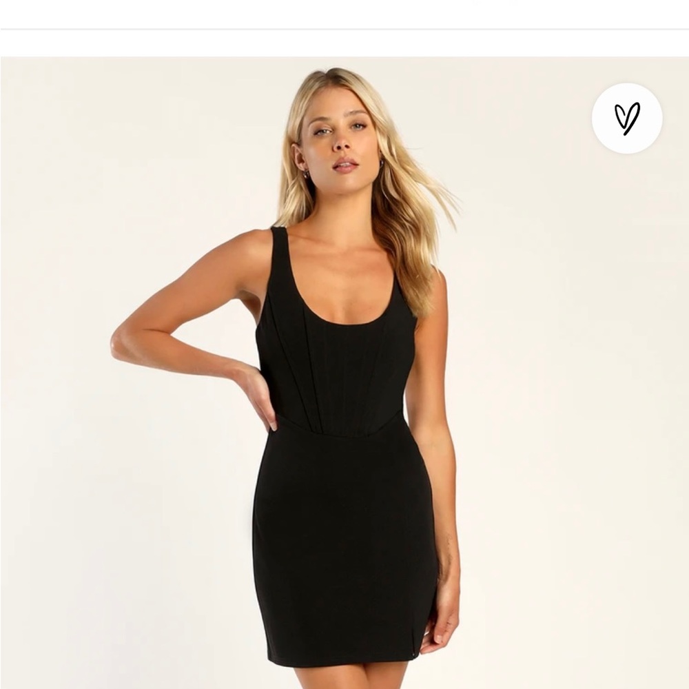 Lulu's Black Corset Mini Dress